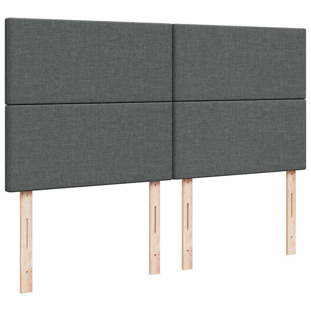 vidaXL Ottoman-Bett mit Matratze Dunkelgrau 180x200 cm Stoff