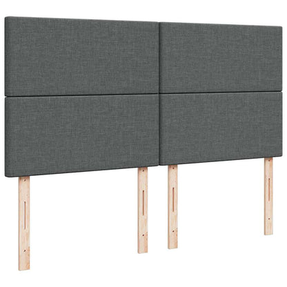 vidaXL Ottoman-Bett mit Matratze Dunkelgrau 180x200 cm Stoff