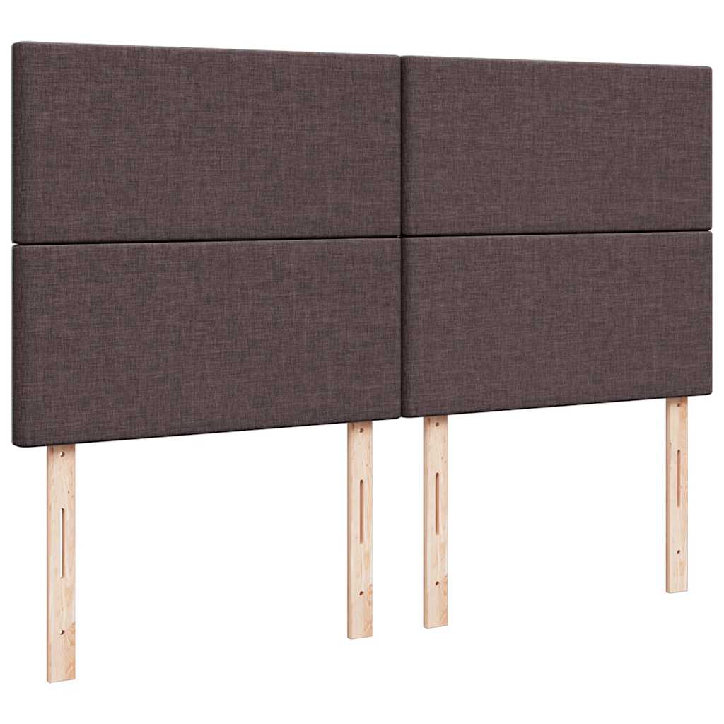 vidaXL Lit coffre avec matelas Tissu marron foncé 180x200 cm