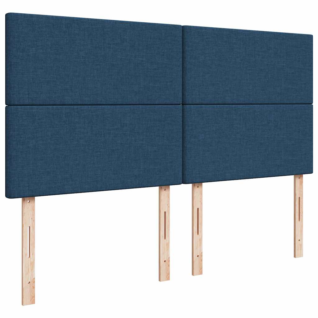 vidaXL Lit ottoman avec matelas bleu 180x200 cm tissu