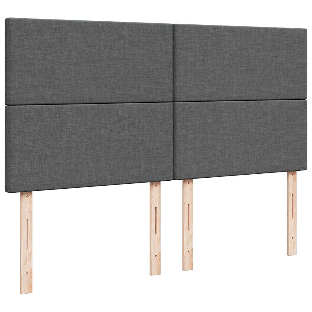 vidaXL Lit ottoman avec matelas gris foncé 200x200 cm tissu