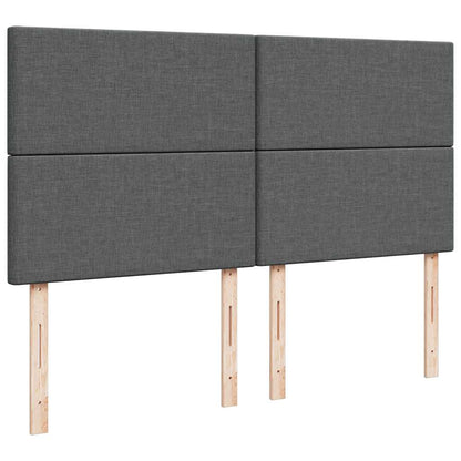 vidaXL Lit ottoman avec matelas gris foncé 200x200 cm tissu