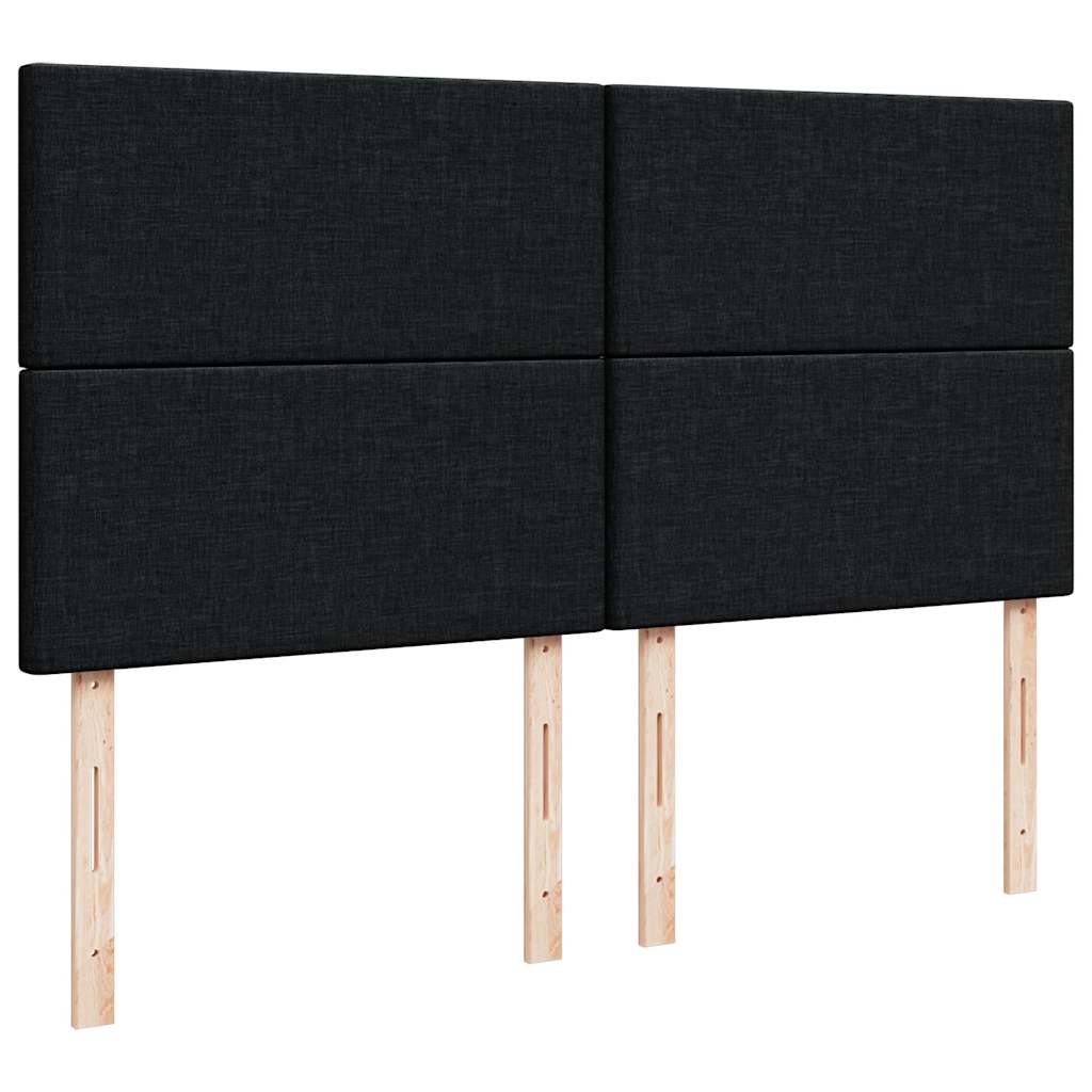 vidaXL Ottoman-Bett mit Matratzen Schwarz 200x200 cm Stoff