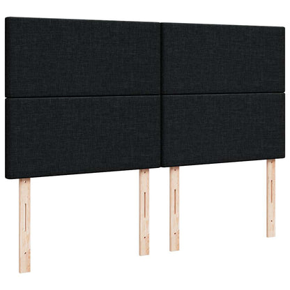 vidaXL Ottoman-Bett mit Matratzen Schwarz 200x200 cm Stoff