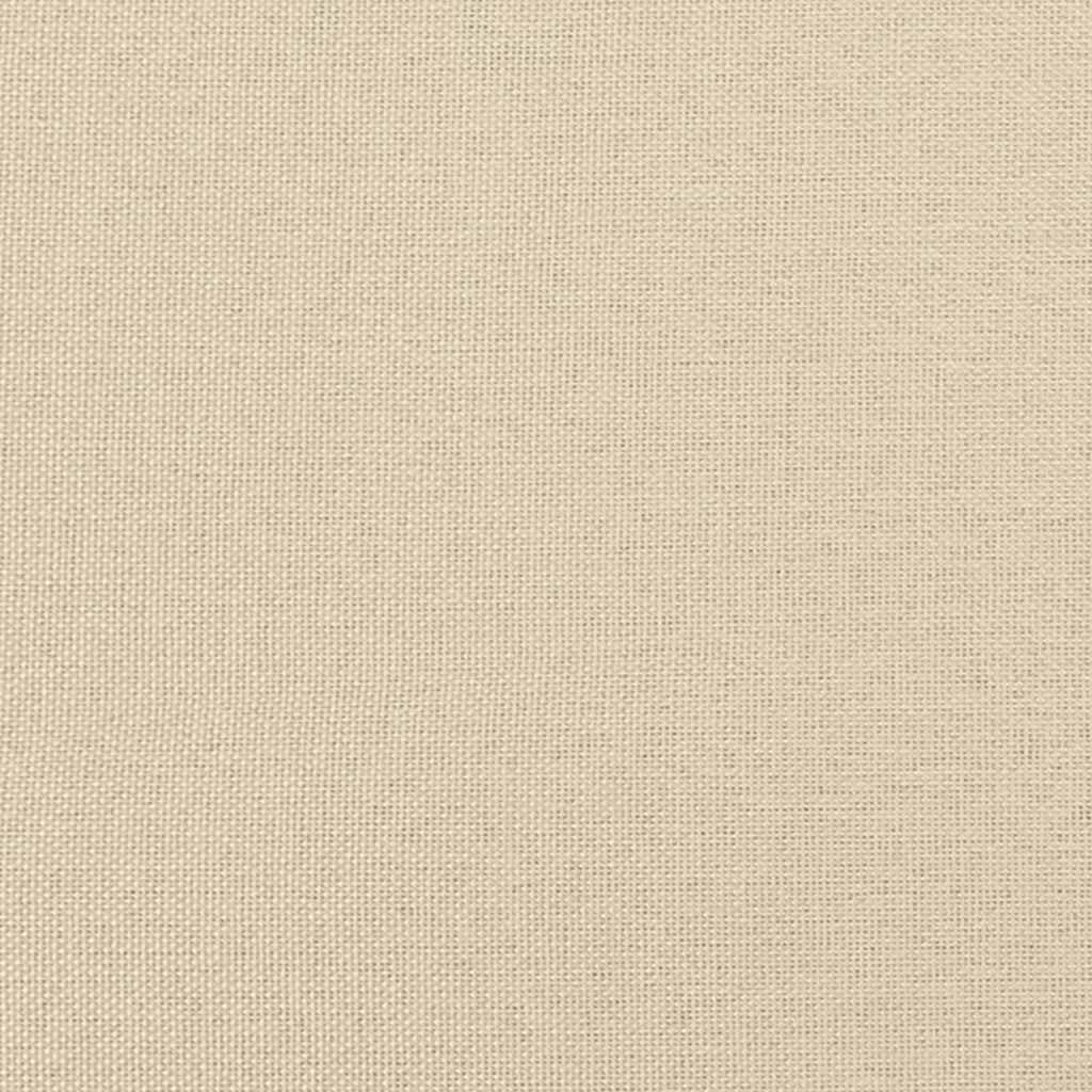 vidaXL Ottoman-Bett mit Matratze Creme 100x200 cm Stoff