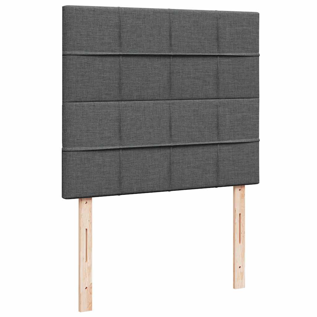 vidaXL Ottoman-Bett mit Matratze Dunkelgrau 120x190 cm Stoff