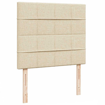 vidaXL Ottoman-Bett mit Matratze Creme 120x190 cm Stoff