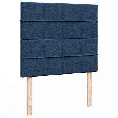 vidaXL Ottoman-Bett mit Matratze Blau 120x190 cm Stoff