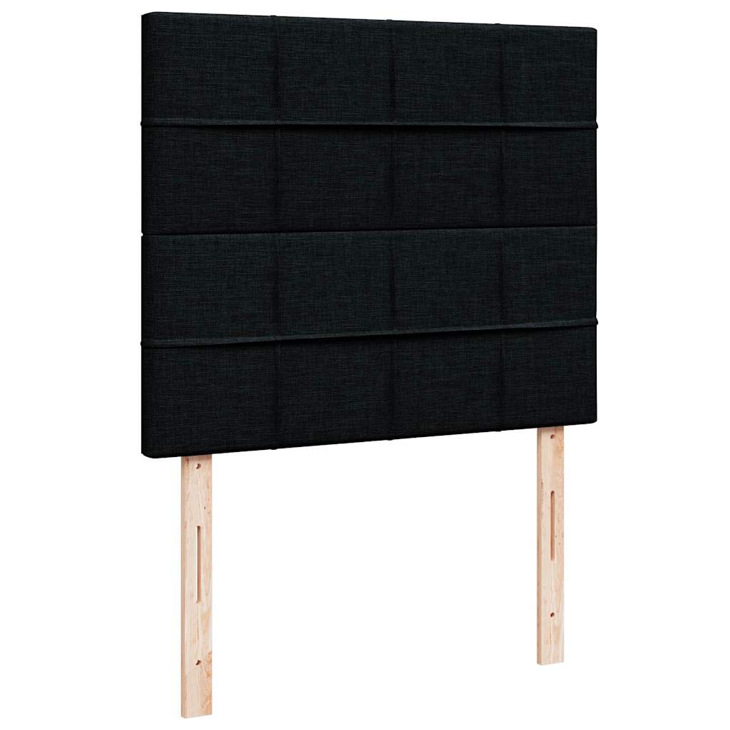 vidaXL Ottoman-Bett mit Matratze Schwarz 120x200 cm Stoff