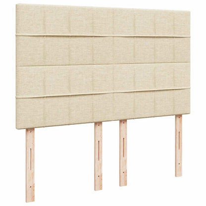 vidaXL Lit ottoman avec matelas crème 140x190 cm tissu
