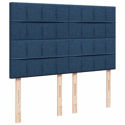 vidaXL Ottoman-Bett mit Matratze Blau 140x190 cm Stoff