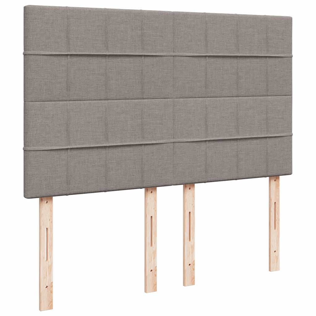 vidaXL Ottoman-Bett mit Matratze Taupe 140x200 cm Stoff