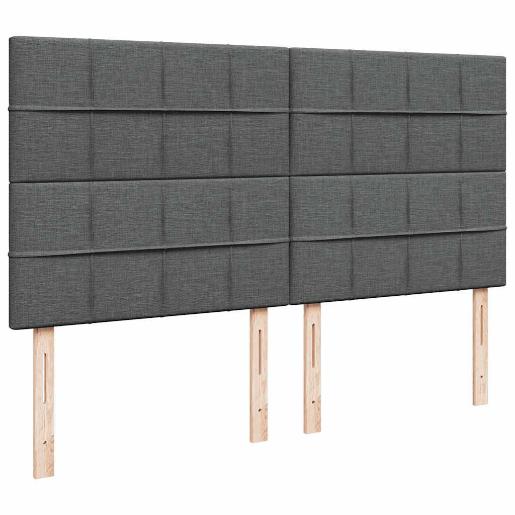 vidaXL Ottoman-Bett mit Matratze Dunkelgrau 160x200 cm Stoff