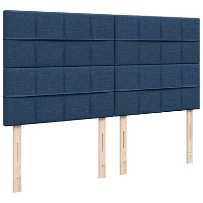 vidaXL Lit ottoman avec matelas Bleu 160x200 cm Tissu