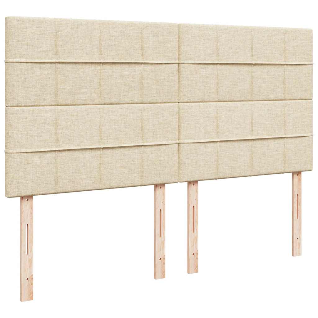 vidaXL Ottoman-Bett mit Matratze Creme 180x200 cm Stoff