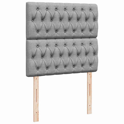 vidaXL Lit Ottoman avec matelas Gris clair 80x200 cm Tissu