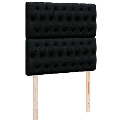 vidaXL Ottoman-Bett mit Matratze Schwarz 100x200 cm Stoff