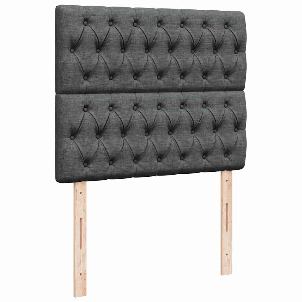 vidaXL Ottoman-Bett mit Matratze Dunkelgrau 120x190 cm Stoff