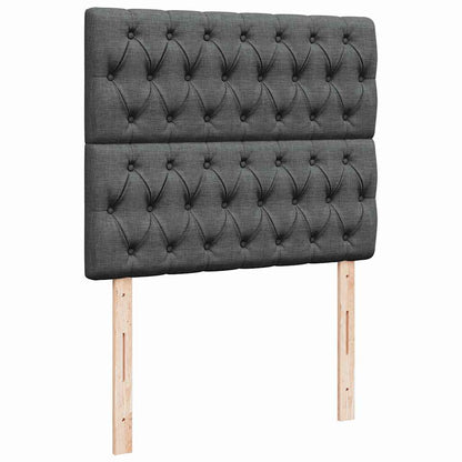vidaXL Ottoman-Bett mit Matratze Dunkelgrau 120x190 cm Stoff