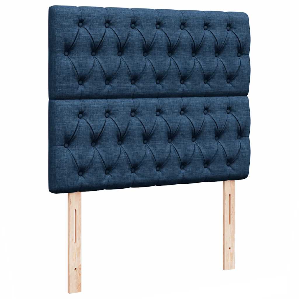 vidaXL Ottoman-Bett mit Matratze Blau 120x190 cm Stoff