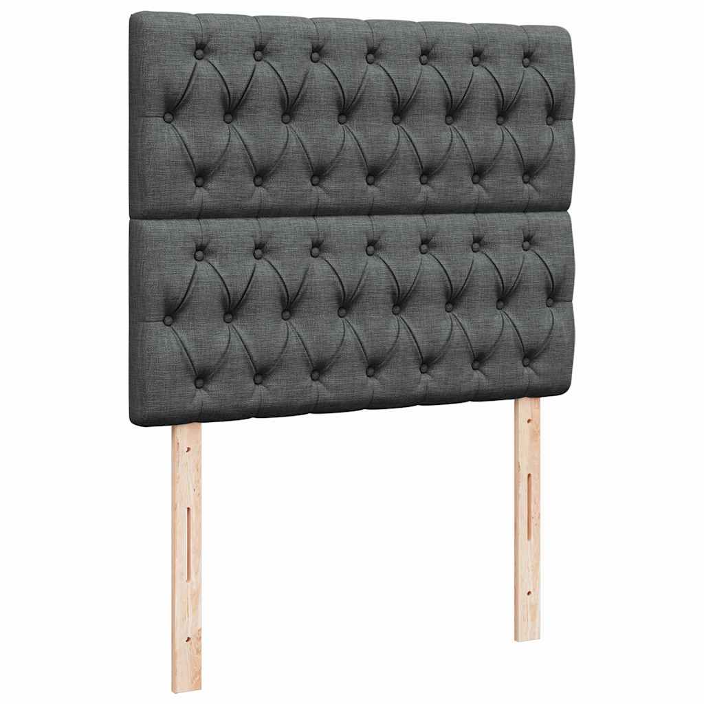 vidaXL Ottoman-Bett mit Matratze Dunkelgrau 120x200 cm Stoff