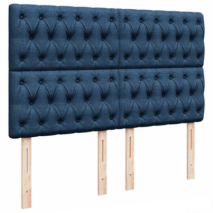 vidaXL Lit ottoman avec matelas Tissu Bleu 140x200 cm