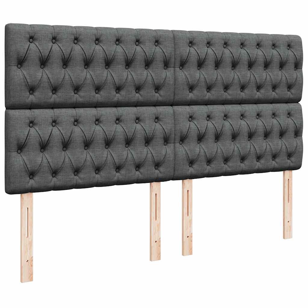 vidaXL Ottoman-Bett mit Matratze Dunkelgrau 160x200 cm Stoff