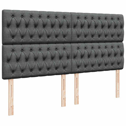 vidaXL Ottoman-Bett mit Matratze Dunkelgrau 160x200 cm Stoff