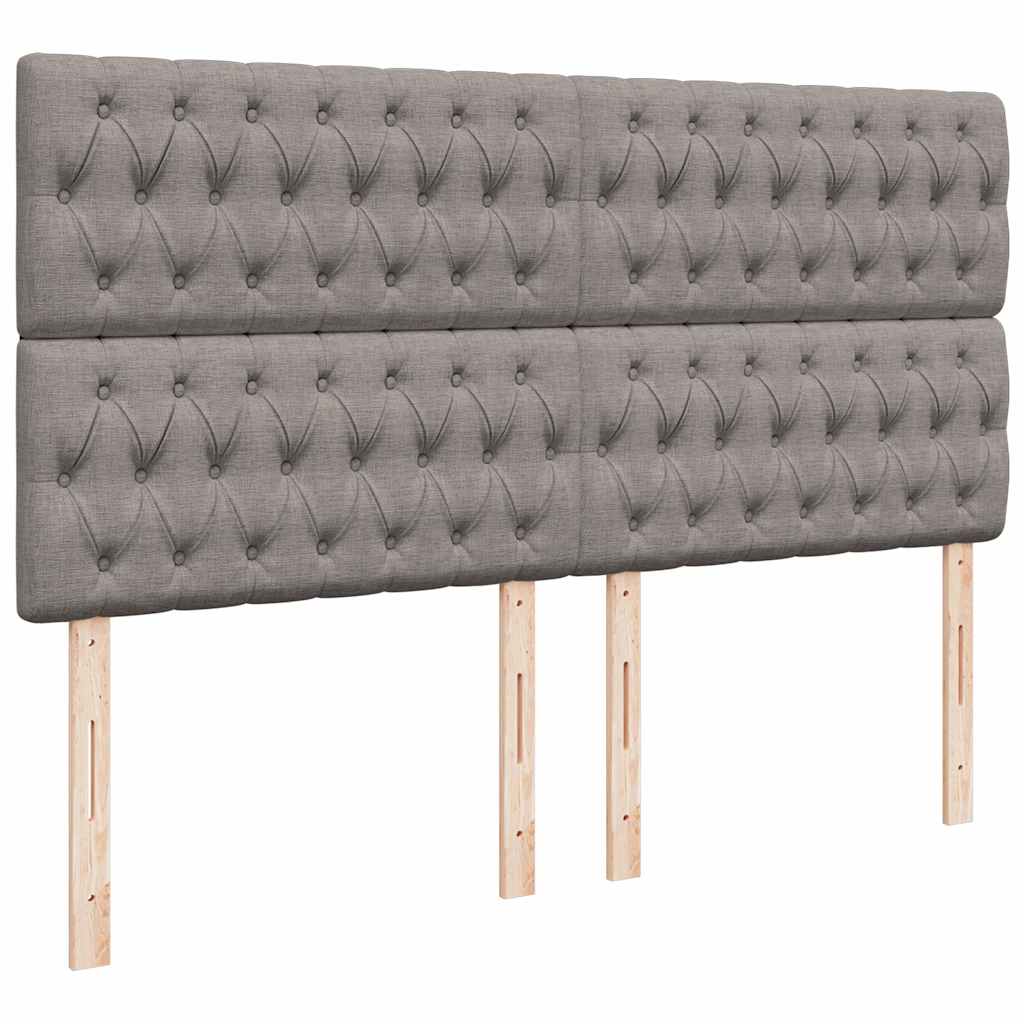 vidaXL Ottoman-Bett mit Matratze Taupe 160x200 cm Stoff