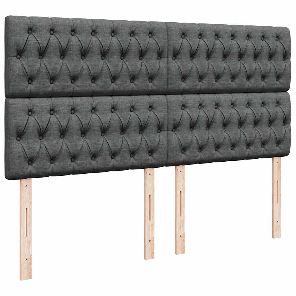 vidaXL Lit ottoman avec matelas gris foncé 180x200 cm tissu
