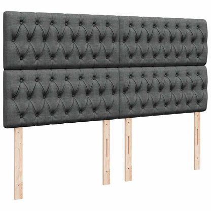 vidaXL Lit ottoman avec matelas gris foncé 180x200 cm tissu