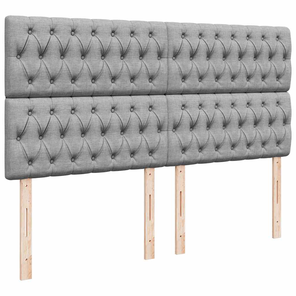 vidaXL Lit Ottoman avec matelas Gris foncé Tissu 200x200 cm