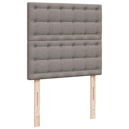 vidaXL Ottoman-Bett mit Matratze Taupe 90x200 cm Stoff