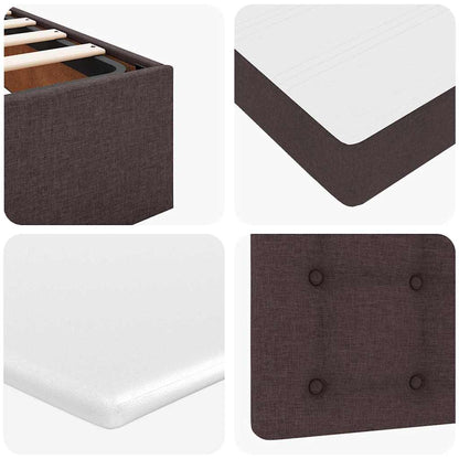 vidaXL Ottoman-Bett mit Matratze Dunkelbraun 100x200 cm Stoff