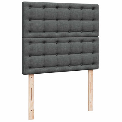 vidaXL Lit ottoman avec matelas gris foncé 120x200 cm tissu