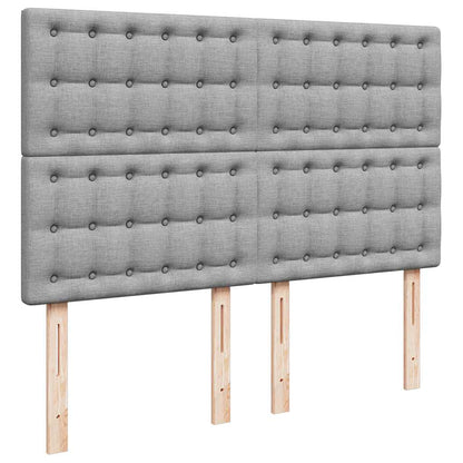vidaXL Ottoman-Bett mit Matratze Hellgrau 140x200 cm Stoff