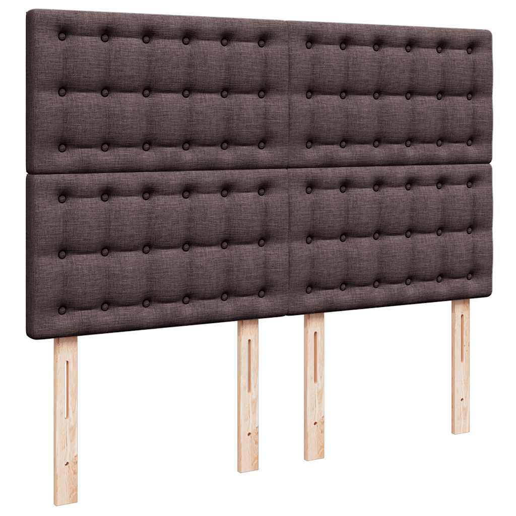 vidaXL Lit ottoman avec matelas Marron foncé 140x200 cm Tissu