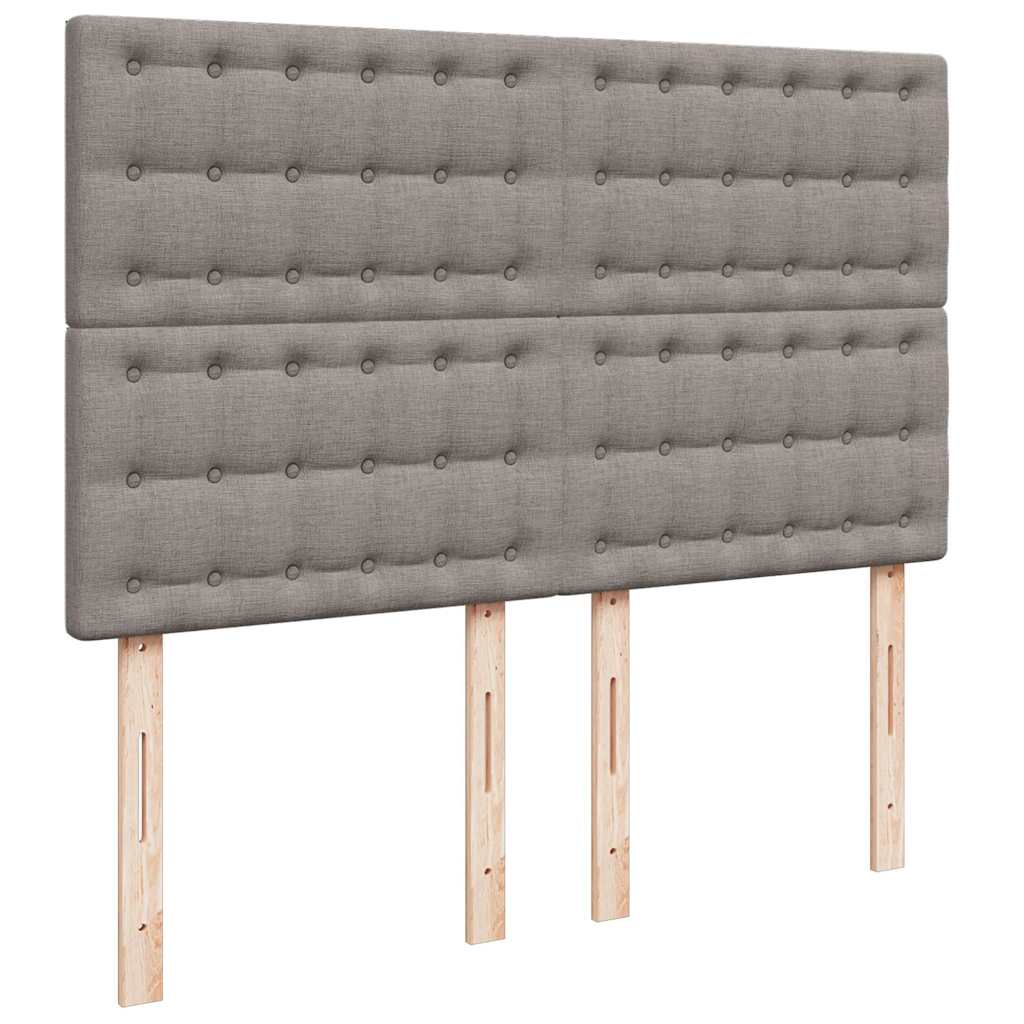 vidaXL Lit ottoman avec matelas Tissu taupe 140x200 cm