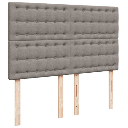 vidaXL Lit ottoman avec matelas Tissu taupe 140x200 cm