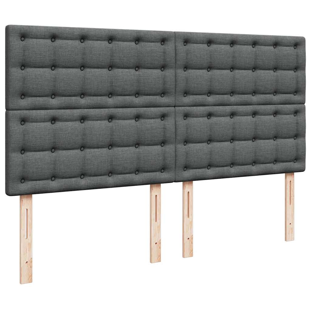 vidaXL Ottoman-Bett mit Matratze Dunkelgrau 160x200 cm Stoff