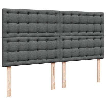 vidaXL Ottoman-Bett mit Matratze Dunkelgrau 160x200 cm Stoff