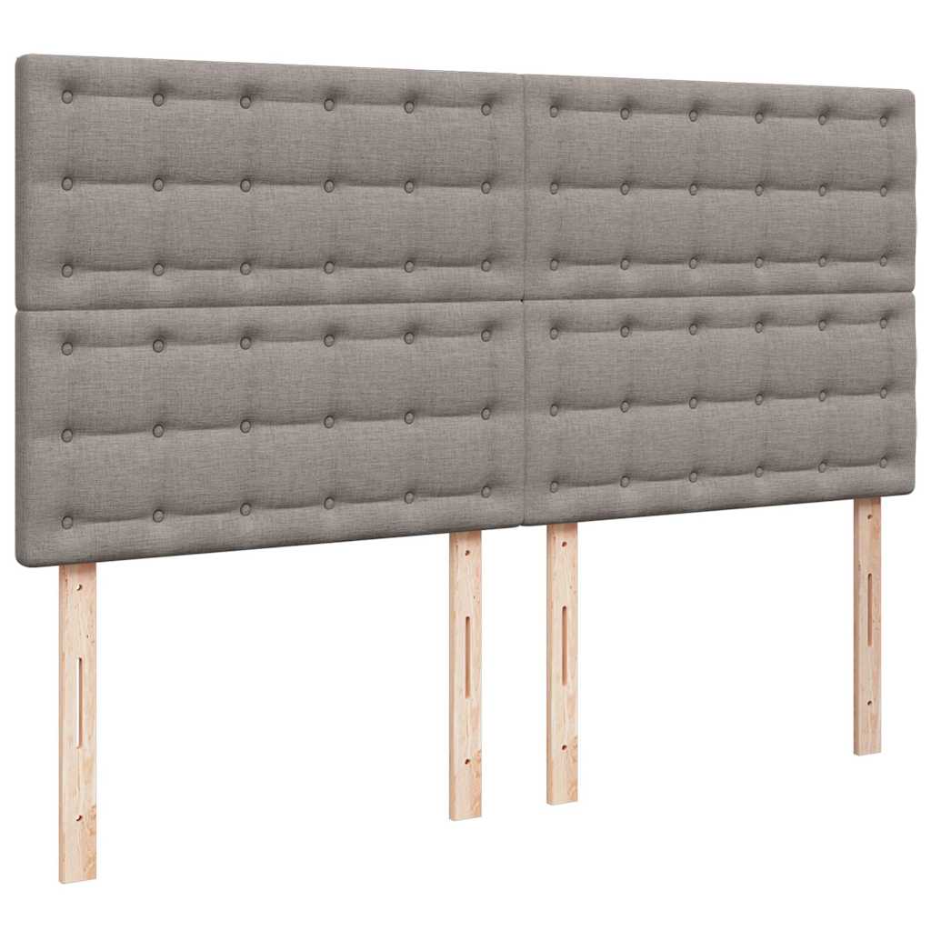 vidaXL Ottoman-Bett mit Matratze Taupe 160x200 cm Stoff