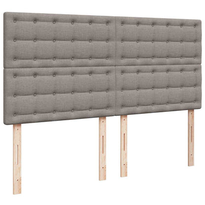 vidaXL Ottoman-Bett mit Matratze Taupe 160x200 cm Stoff