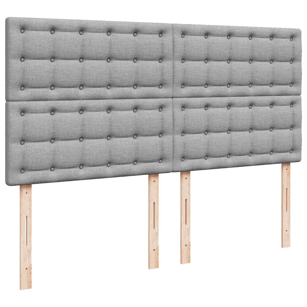 vidaXL Ottoman-Bett mit Matratze Hellgrau 180x200 cm Stoff
