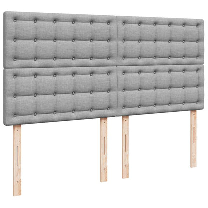 vidaXL Ottoman-Bett mit Matratze Hellgrau 180x200 cm Stoff