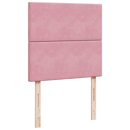vidaXL Ottoman-Bett mit Matratzen Rosa 90x190 cm Samt