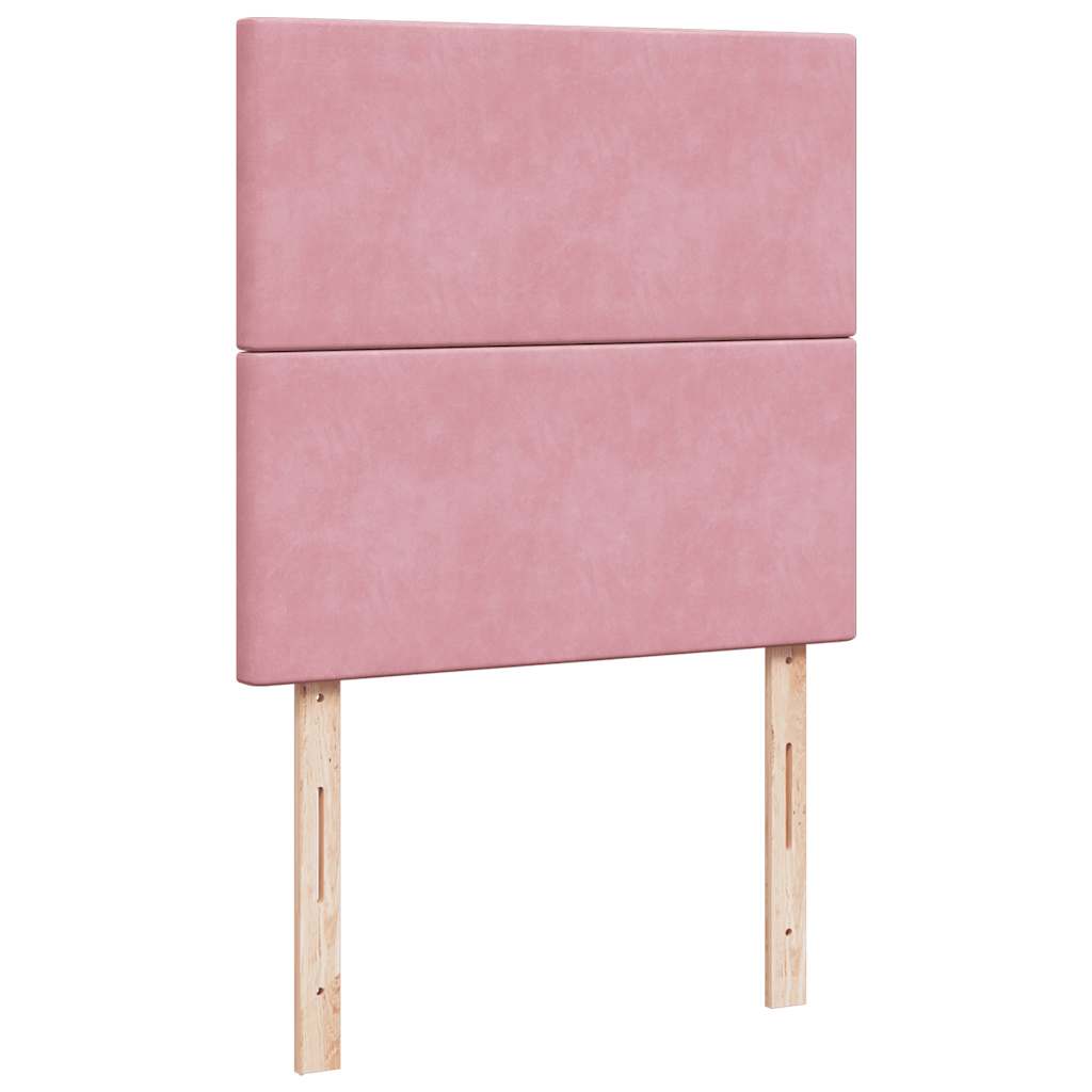 vidaXL Ottoman-Bett mit Matratzen Rosa 100x200 cm Samt
