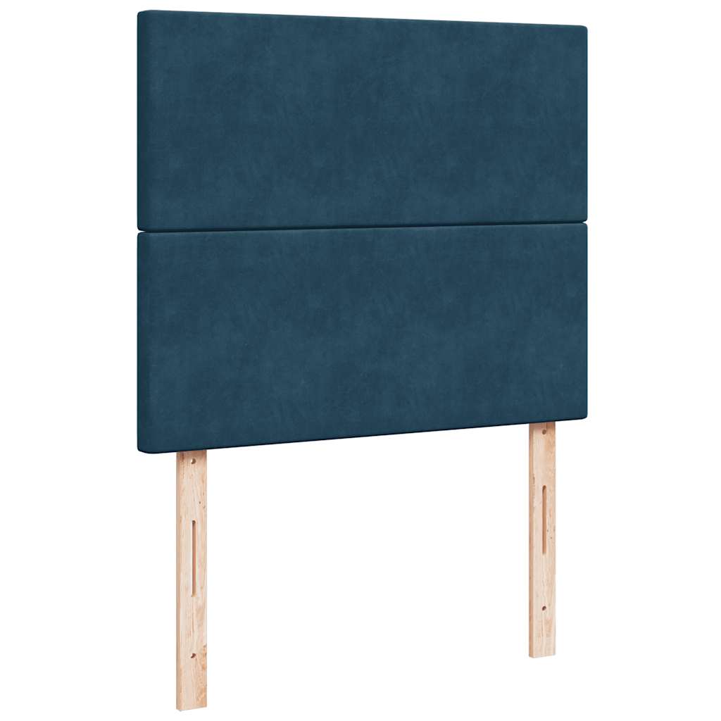 vidaXL Ottoman-Bett mit Matratzen Dunkelblau 120x190 cm Samt