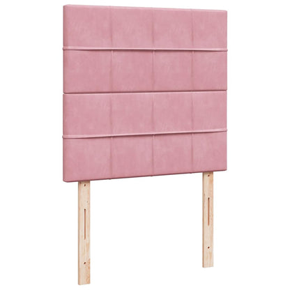 vidaXL Ottoman-Bett mit Matratzen Rosa 80x200 cm Samt