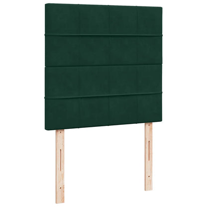 vidaXL Ottoman-Bett mit Matratzen Dunkelgrün 90x190 cm Samt